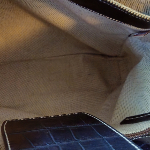 Dooney & Bourke Black Crocodile-Embossed Satchel - Picture 4 of 15